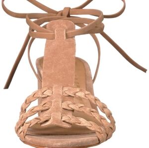 Schutz Evelinna Desert Lace Up Braided Leather Sandals 7B
